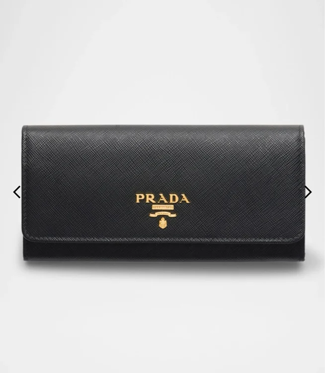 Large Saffiano Leather Flap Wallet