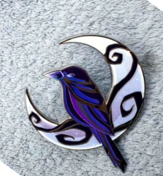 Raven Enamel Pin