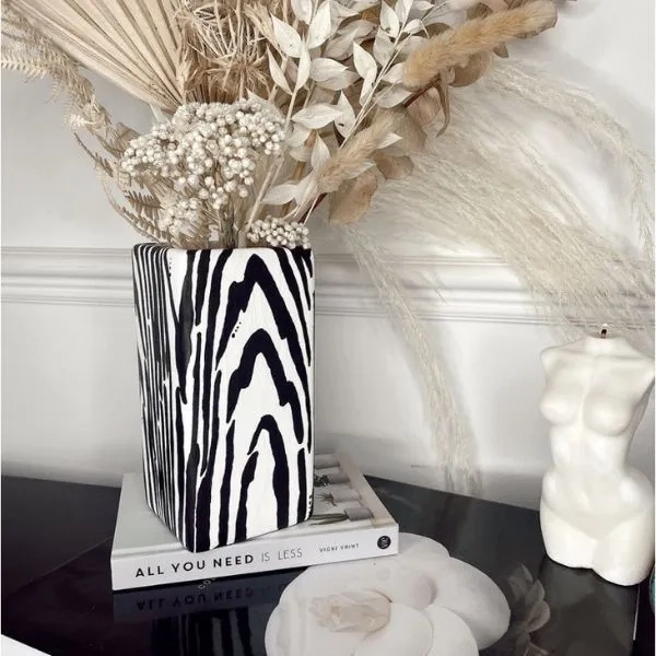 Zebra Ceramic Vase