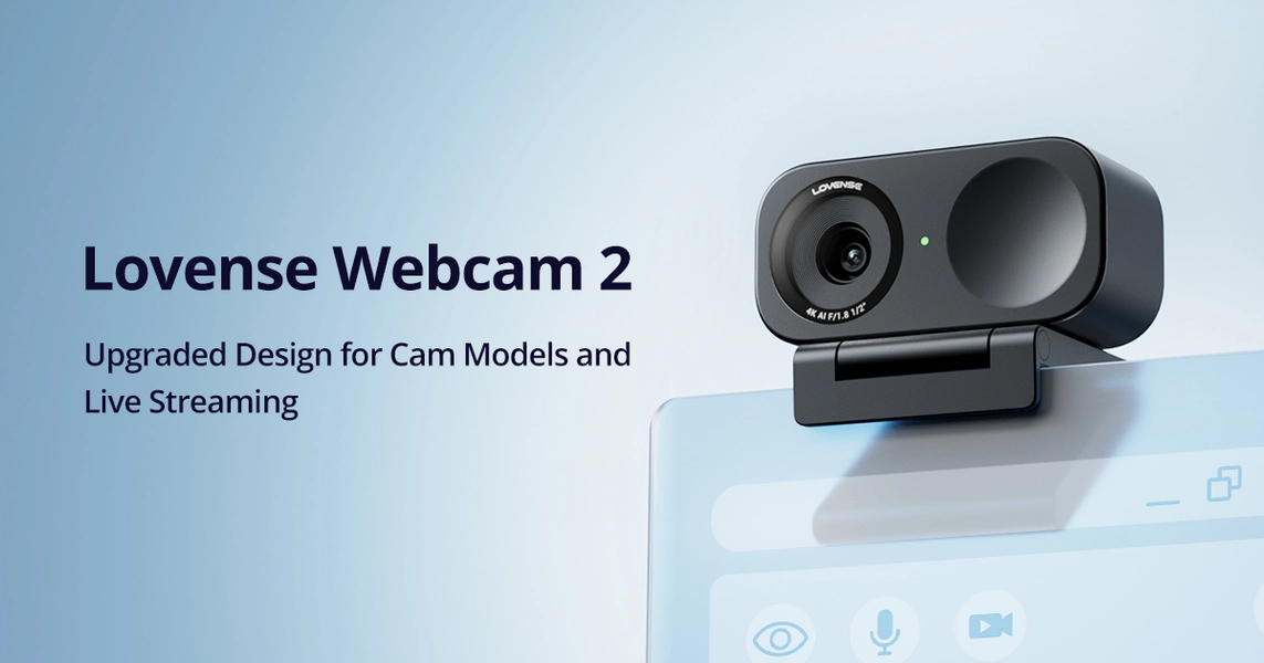 Lovense 4K Webcam 2 for Cam Models: AI Noise Canceling & Remote Control Features