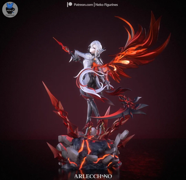 Crimson Harlequin - GI Inspired Statue 10.5" Tall - Anime - Etsy
