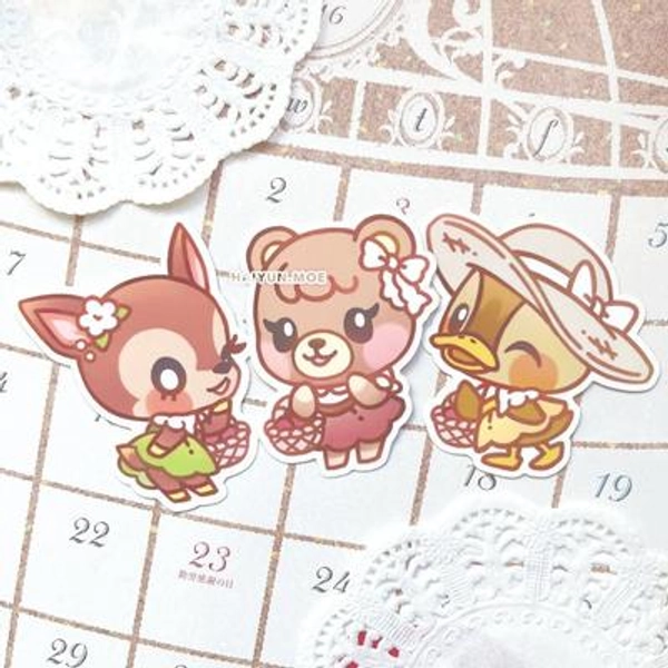 ACNH Cottagecore Stickers / Animal Crossing Water Bottle, Laptop, Notebook, Switch Decals