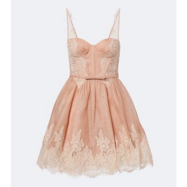 Zimmermann Valiant linen and silk corset dress