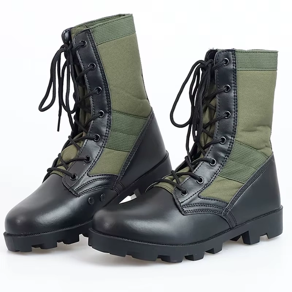 Revy Green and black combat boots