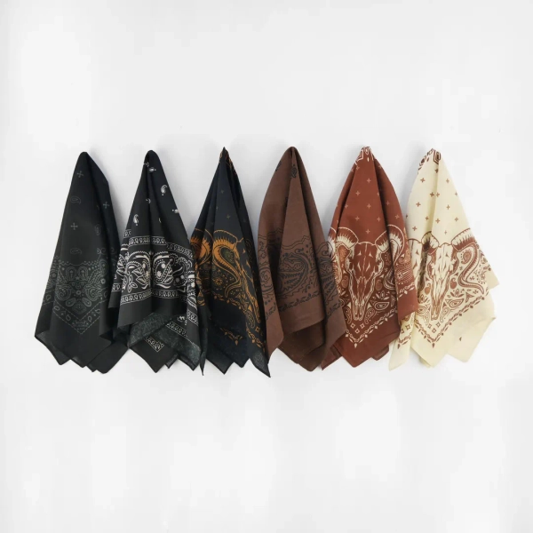 Black Brown Dark Halloween Skull Bandanas 100% Cotton Steampunk Head Wraps Cowboy Cowgirl Square Unisex Scarf - Etsy