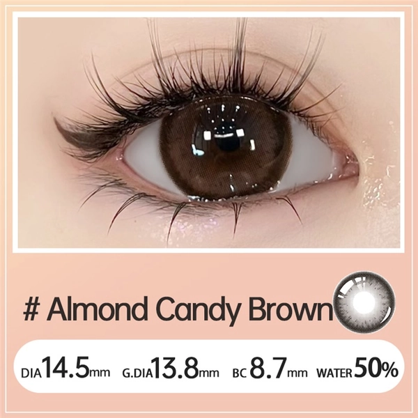 【Trial】yiwa-eye Lovely Series Daily Disposable 2 pcs-Almond Candy Brown