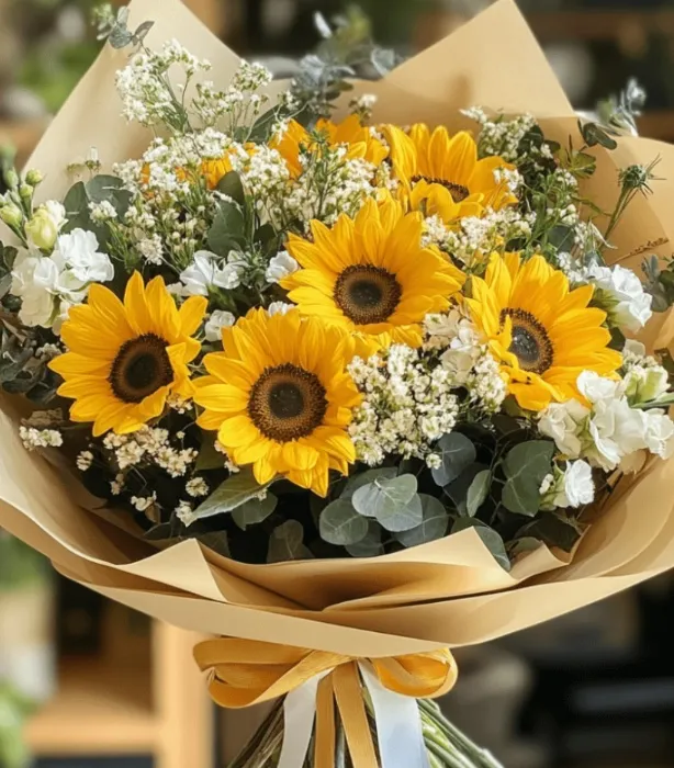 Bouquet of Sunflowers or Dahlias