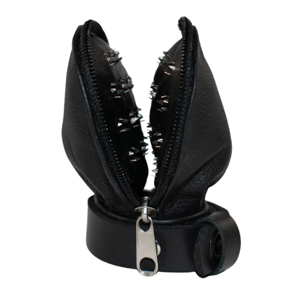 Leather Cock and Ball Spiked Punisher