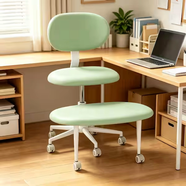 Ergonomic Office Chair w/ Lumbar Support and Wheels in Green