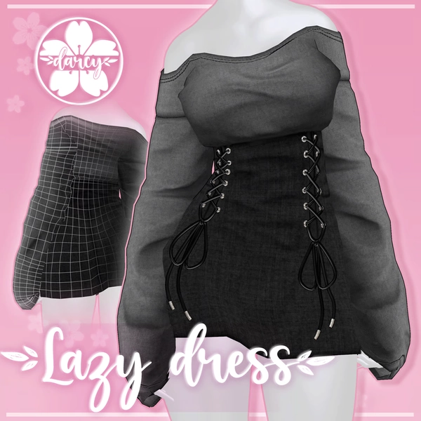 ❀| LAZY DRESS | VRCHAT GAME ASSET