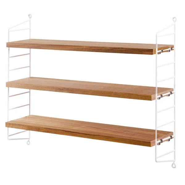 String Pocket shelf, oak - white