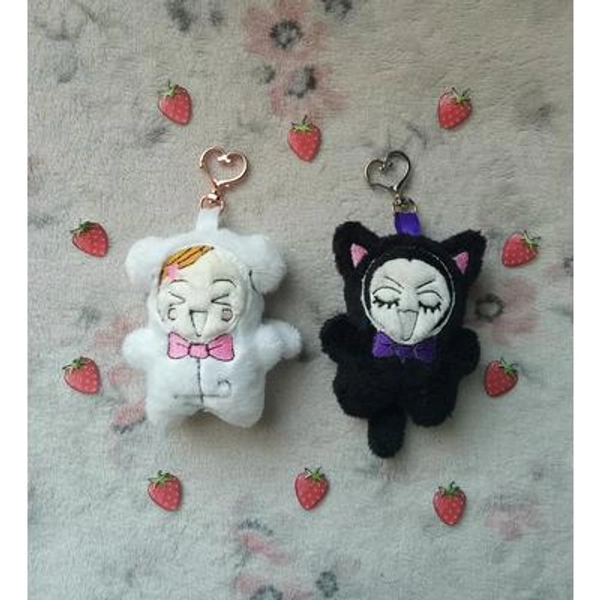 Plushie Nana and Hachi Anime keychains