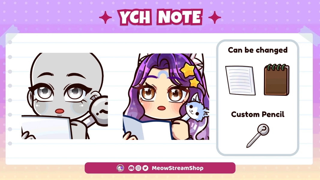 YCH Animated Emote : Note / Noted by Meow (@MeowStreamShop)