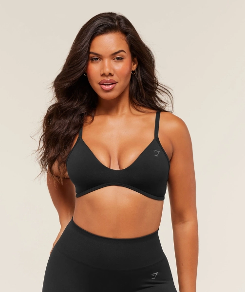 Gymshark Soft Sculpt V-neck Sports Bra - Black
