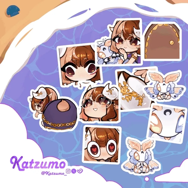 Static Emotes -—-· by Katzumo (@Katzumo_)