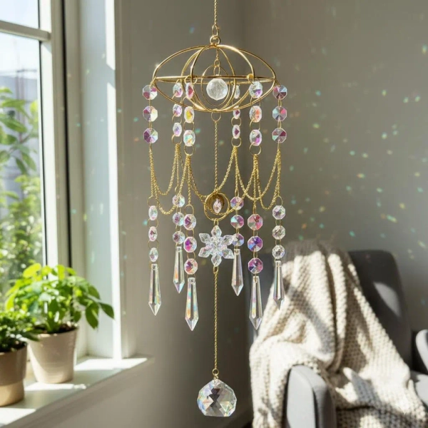Howls Castle Inspired Room Crystal Suncatcher / Rainbow Maker / Window Hangings / Dorm Room Decor/ Boho Decor / Gifts For Her Aesthetic