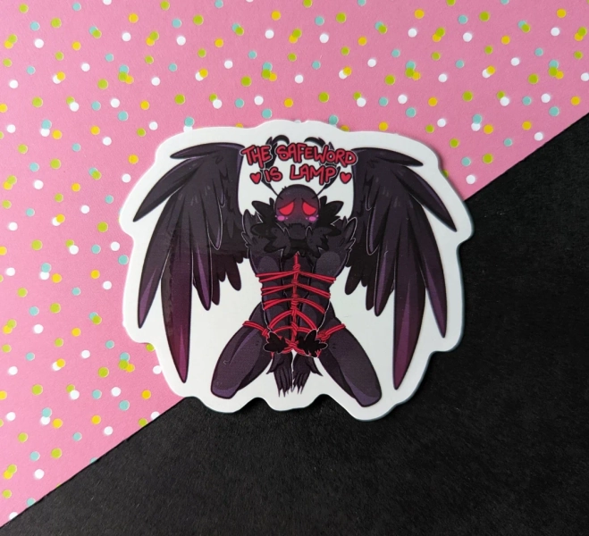 All Tied up Mothman Vinyl Sticker - Etsy UK