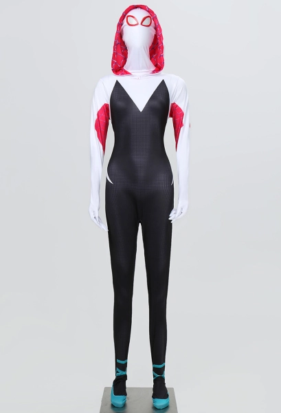 Gwen Superheroine Bodysuit Jumpsuit Spider Woman Cosplay Costume Zentai Suit