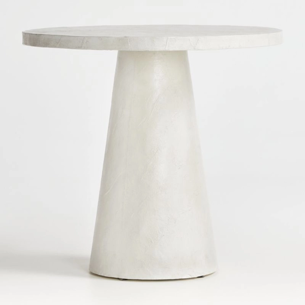 Willy 32" White Round Pedestal Bistro Table by Leanne Ford
