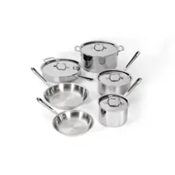 All-Clad D3 Stainless 3-ply Bonded Cookware Set, 10 piece Set