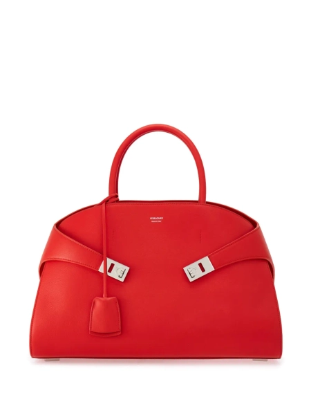 Ferragamo Hug leather tote bag - Red