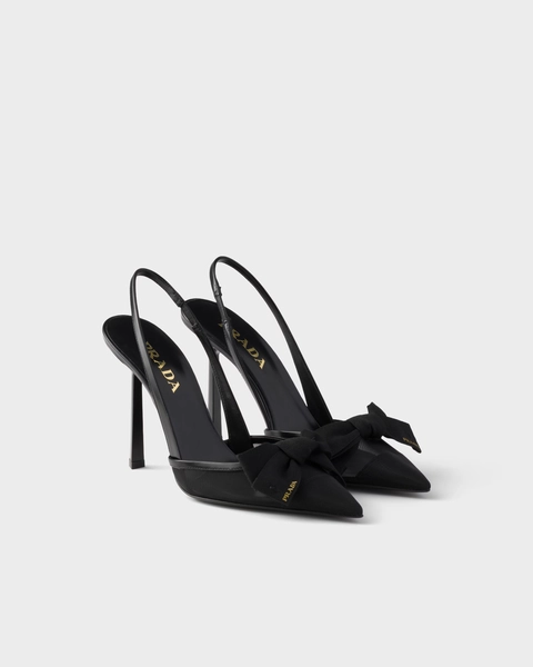 Slingback-Pumps aus Meshgewebe