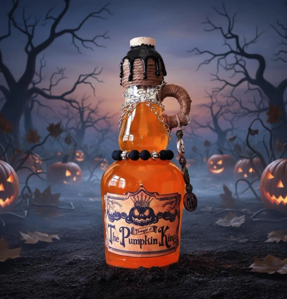 Draught of the Pumpkin King Magic Potion Bottle With Magical Swirling Effect - Etsy