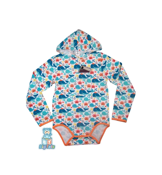 Adult Baby Hoodie Pocket Whale Snap Crotch Bodysuit ABDL - Etsy