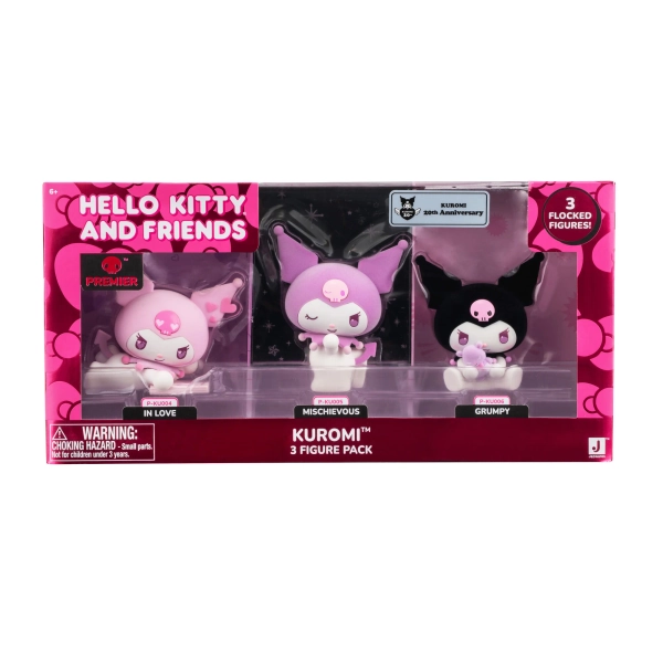 Hello Kitty® and Friends Premier 4-inch Kuromi™ Figure 3-Pack - 20th Anniversary - Toys for Kids and Collectors - Ages 6 and Up