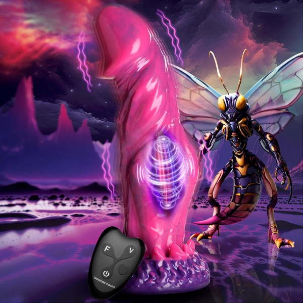 Xenox Vibrating Silicone Dildo with Remote - Creature Cocks