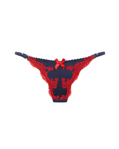 Molly Thong in Navy/Red | By Agent Provocateur