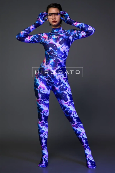 Hiro Gato's Fluorescent Spandex Lycra Zentai Catsuit