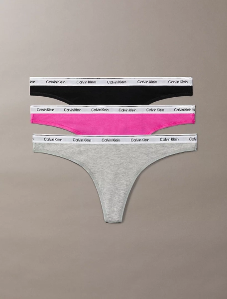 3 Pack Low Rise Thongs - Icon Logo