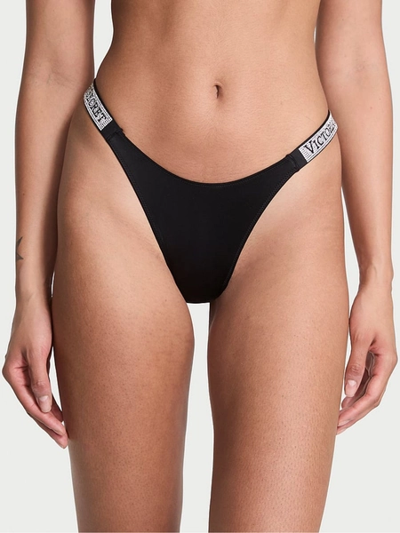 Victorias secret Black Brazilian Shine Strap Knickers