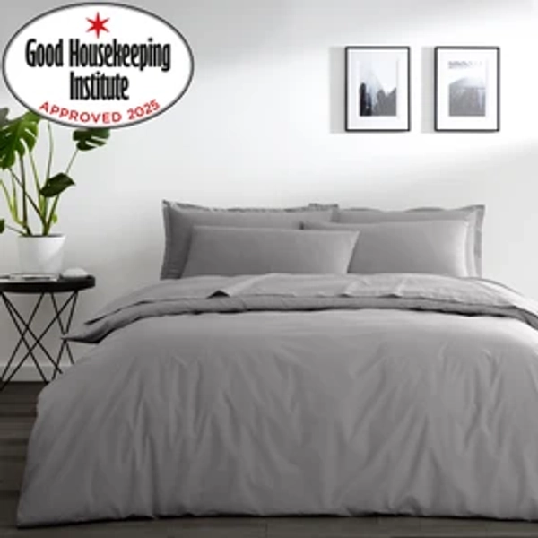 2 x Pure Cotton Plain Dye Duvet Cover