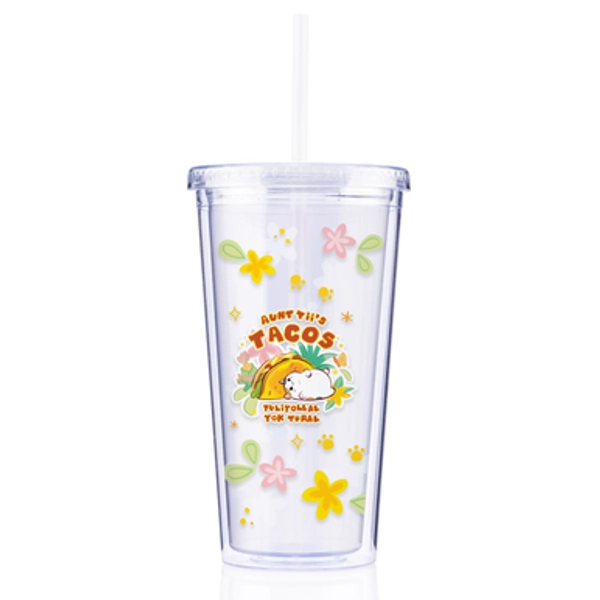 FINAL FANTASY XIV Tumbler with Straw - AUNT TII'S TACOS