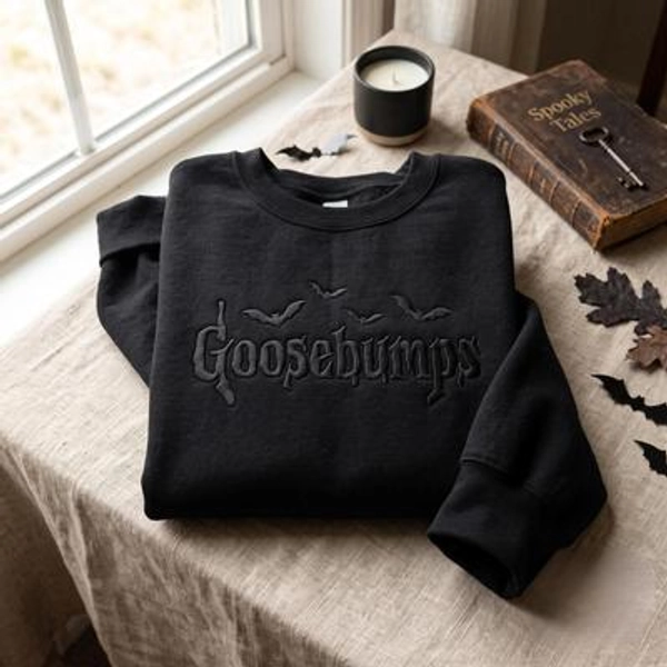 Sweat-shirt brodé Halloween Chair de poule