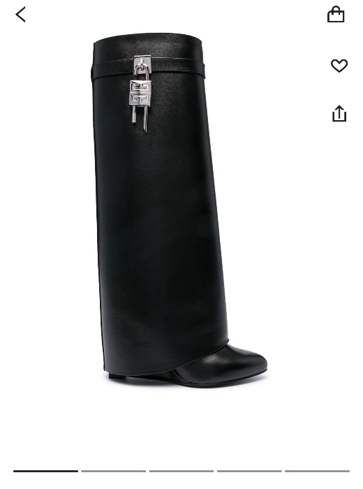 Givenchy shark look 100mm leather boots