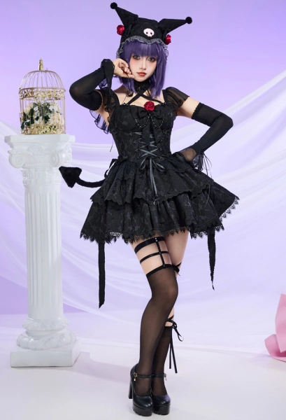 My Dress Up Dear Marin Cosplay Costume Lolita Dress with Hat and Tail
