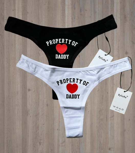 Cute Sexy Thong, Property of Daddy, Fetlife Sofia_xx, Bysofia, Couple Gift, Funny Sexy, Gift for Daddy, Gift for Boyfriend, DDLG, Babygirl - Etsy Sweden