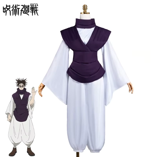 JKC Choso Cosplay Costume Set Purple Vest White Pants