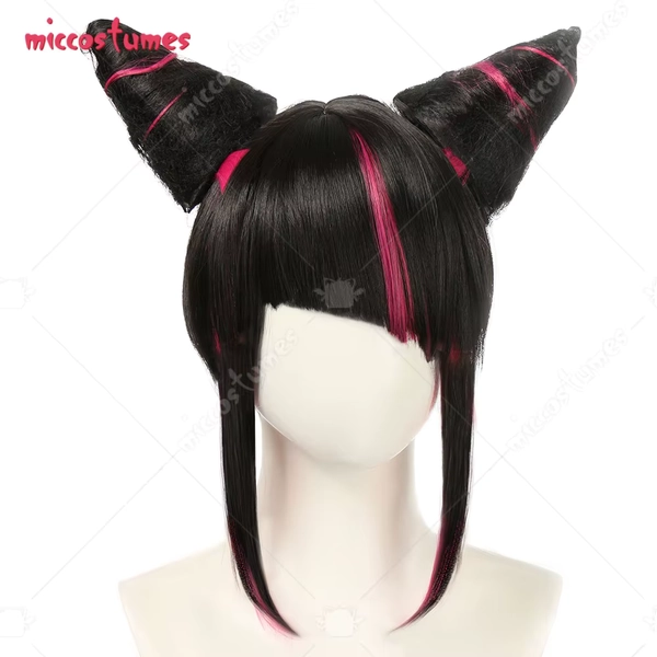 Peluca Corta Negra para Mujer, Cosplay Juri Howl