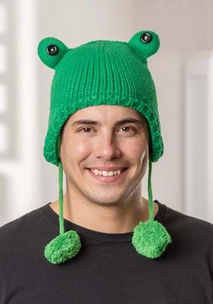 Froggy Winter Knit Cap for Adults | Frog Accessories