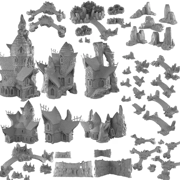 Underdark Terrain Village, Stalagmite Houses and Inn, Cavern Watermill + Scatter, 28–32mm D&D RPG Scenery | Draekenhal - Etsy Australia