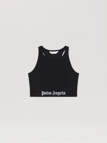 PALM ANGELS Classic Logo Sport Top Woman  Black Black