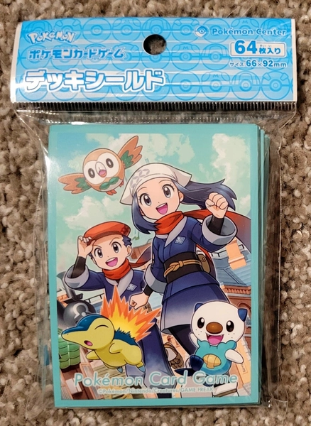 OFFICIAL POKEMON CENTER JAPANESE HISUI FRIENDS REI & AKARI DECK SLEEVES 64ct