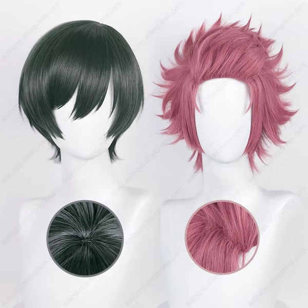Peluca de Cosplay Anime Rin Itoshi/Sae Itoshi, pelucas cortas de 30cm, pelo sintético resistente al calor para fiesta de Halloween - AliExpress 200000532