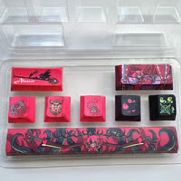 Hazbin Hotel Alastor Fan Made Keyboard Key Caps Set NEW
