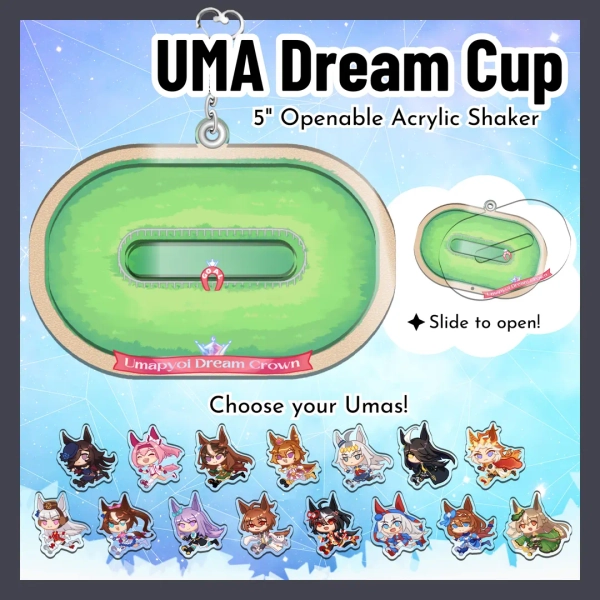 Uma Dream Cup 4.4" Openable Racetrack Shaker – Mix & Match Umamusume! || Acrylic Keychain Phone Charm - Etsy Philippines