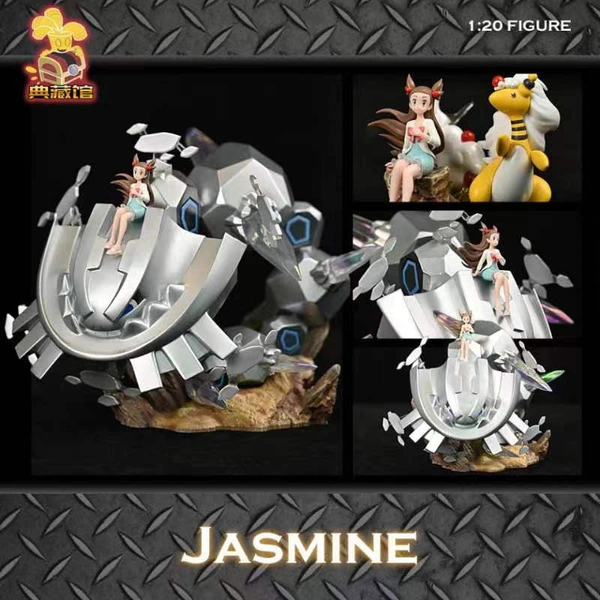1/20 Scale World Zukan Mega Steelix & Jasmine & Ampharos - Pokemon Resin Statue - DianCangGuan Studios